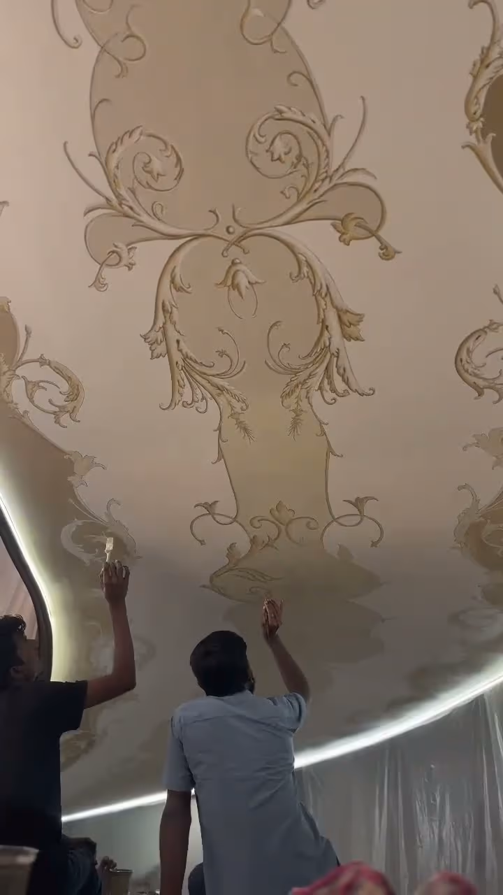 Hand-Painted Staircase in a Luxury Home in Kolkata — preview